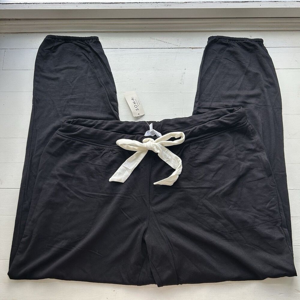 NWT Soma WKND Sunday Black Pajama Lounge Pants Women’s Size L